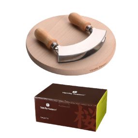 VANILLA SEASON TANGANIKA Set of herbs cutter and wooden cutting board