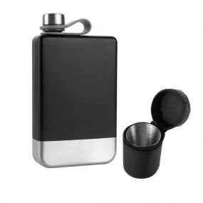 SCHWARZWOLF TAHAT hip flask set