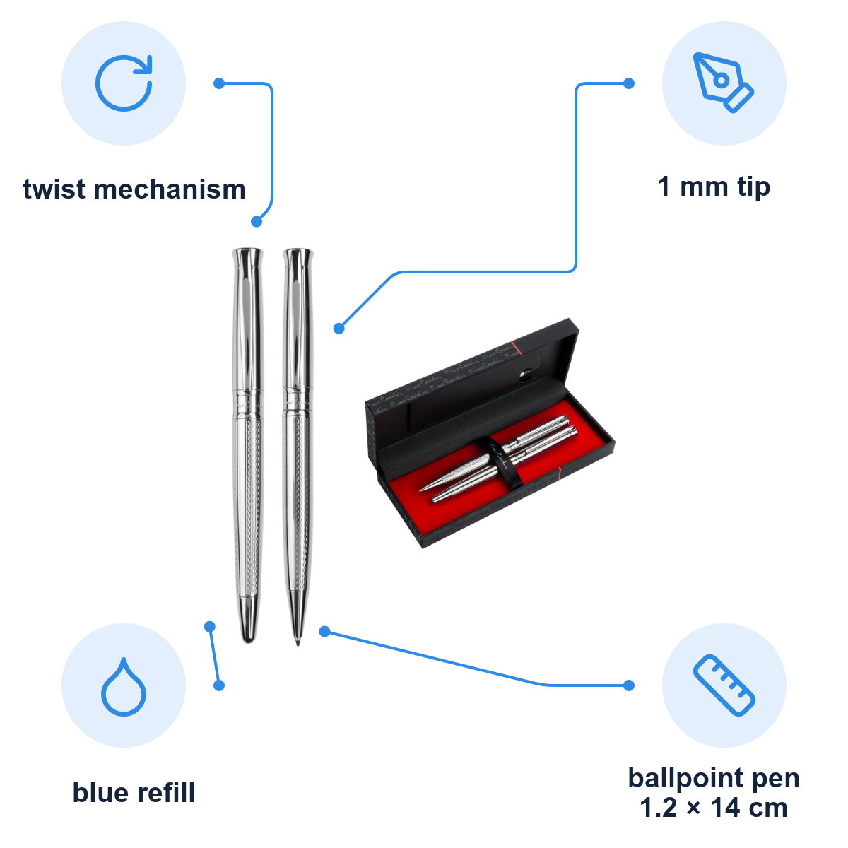 Pierre Cardin product infographic – B0408900IP3